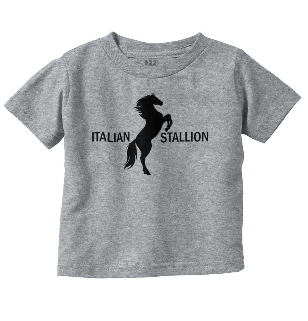 Italian Stallion Infant Toddler T Shirt-Direct To Garment Print-Brisco Baby