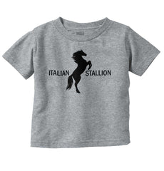 Italian Stallion Infant Toddler T Shirt-Direct To Garment Print-Brisco Baby