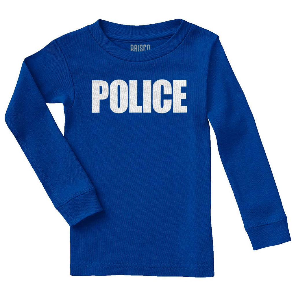 Police Force Solid Baby Pajama Top-Direct To Garment Print-Brisco Baby