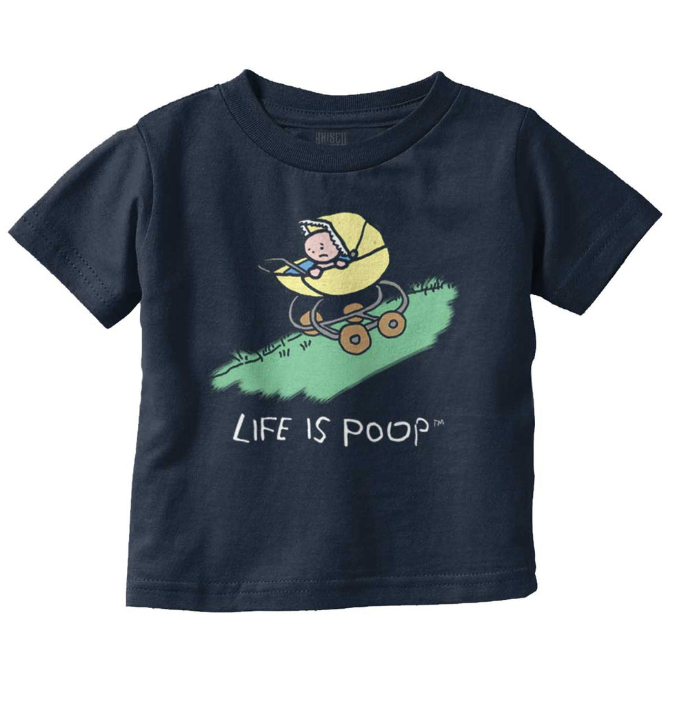 Downhill Stroller Infant Toddler T Shirt-Direct To Garment Print-Brisco Baby