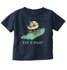 Downhill Stroller Infant Toddler T Shirt-Direct To Garment Print-Brisco Baby