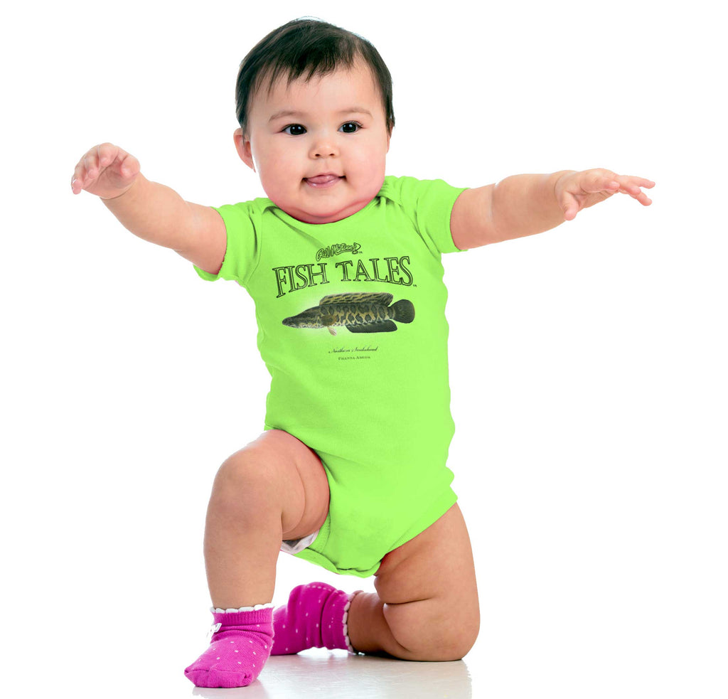 Northern Snakehead Romper Bodysuit-Direct To Garment Print-Brisco Baby