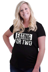 Eating For Two Maternity T-Shirt-Direct To Garment Print-Brisco Baby