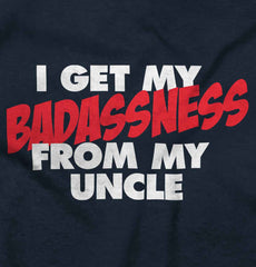 Badass Uncle Toddler Ruffled Trim T-Shirt-Direct To Garment Print-Brisco Baby