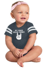 Rock Shirt Football Romper Bodysuit-Direct To Garment Print-Brisco Baby