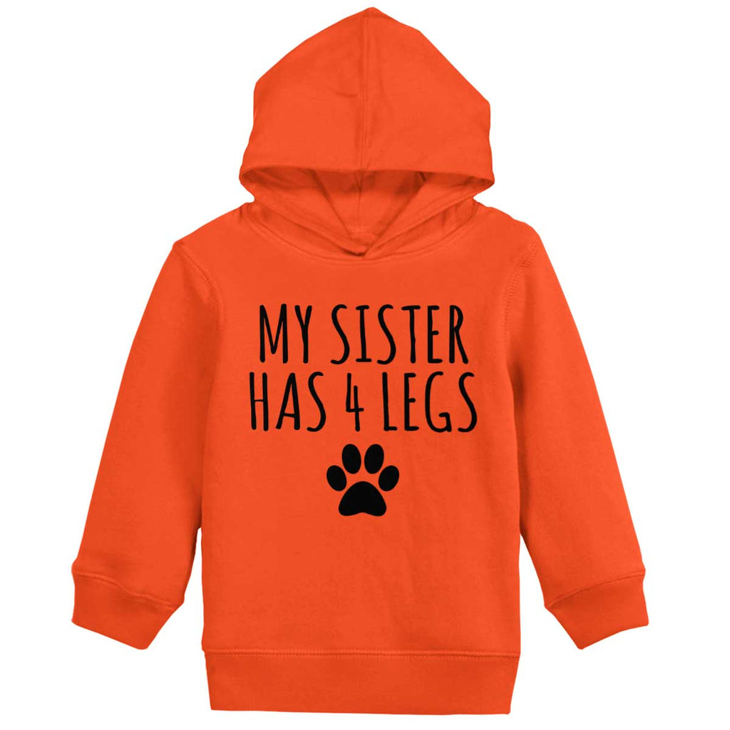 Sister has 4 legs Toddler Pullover Hoodie-Direct To Garment Print-Brisco Baby
