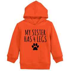 Sister has 4 legs Toddler Pullover Hoodie-Direct To Garment Print-Brisco Baby