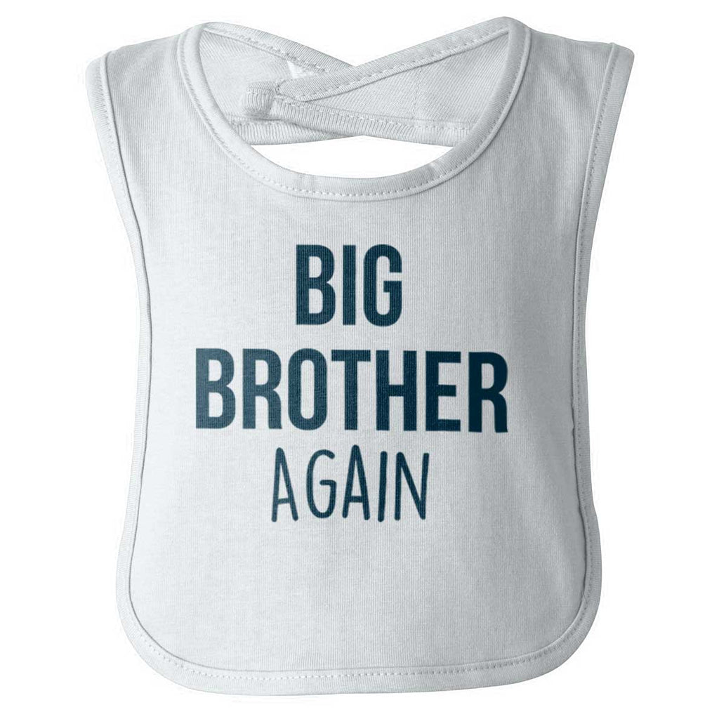 Big Brother Again Infant Baby Bib-Direct To Garment Print-Brisco Baby