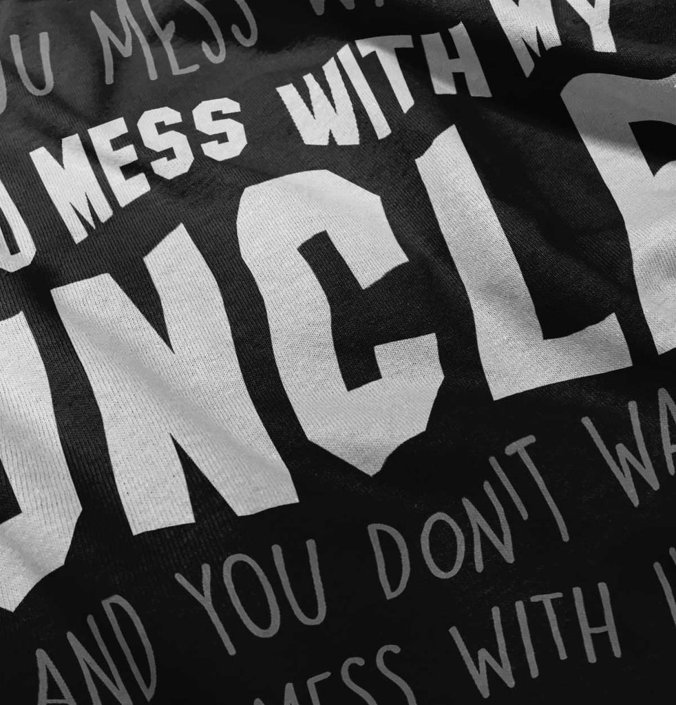 Mess With My Uncle Infant Baby Bib-Direct To Garment Print-Brisco Baby