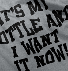 I Want It Now Infant Toddler T Shirt-Direct To Garment Print-Brisco Baby