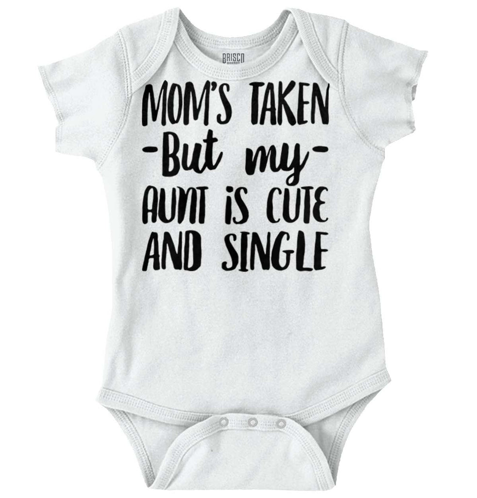 Aunt is Single Romper Bodysuit-Direct To Garment Print-Brisco Baby