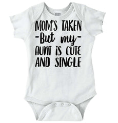 Aunt is Single Romper Bodysuit-Direct To Garment Print-Brisco Baby