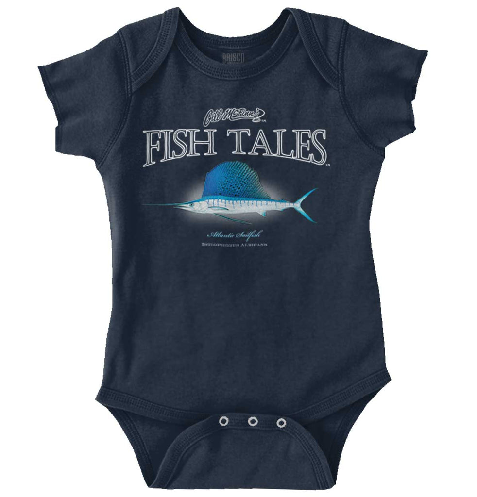 Atlantic Sailfish Romper Bodysuit-Direct To Garment Print-Brisco Baby