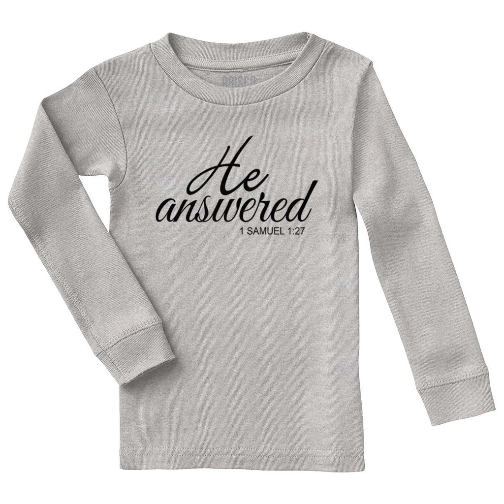 He Answered Solid Baby Pajama Top-Direct To Garment Print-Brisco Baby