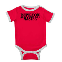 Dungeon Masters TV Show Nerd Ringer Romper Bodysuit-Direct To Garment Print-Brisco Baby
