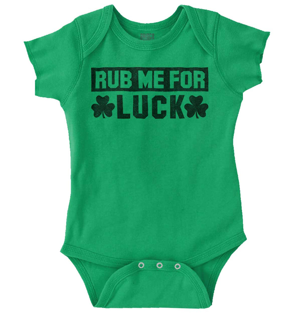 Rub Me For Good Luck Romper Bodysuit-Direct To Garment Print-Brisco Baby