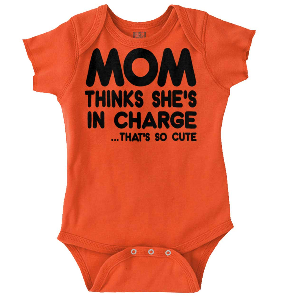 In Charge Romper Bodysuit-Direct To Garment Print-Brisco Baby