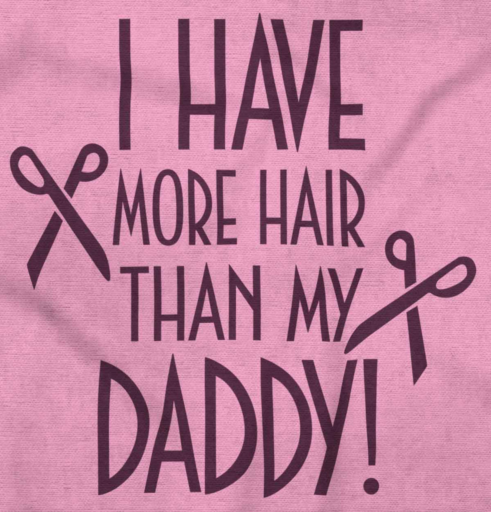 More Hair Than Daddy Romper Bodysuit-Direct To Garment Print-Brisco Baby