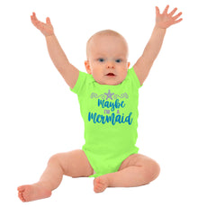 Maybe I'm A Mermaid Romper Bodysuit-Direct To Garment Print-Brisco Baby