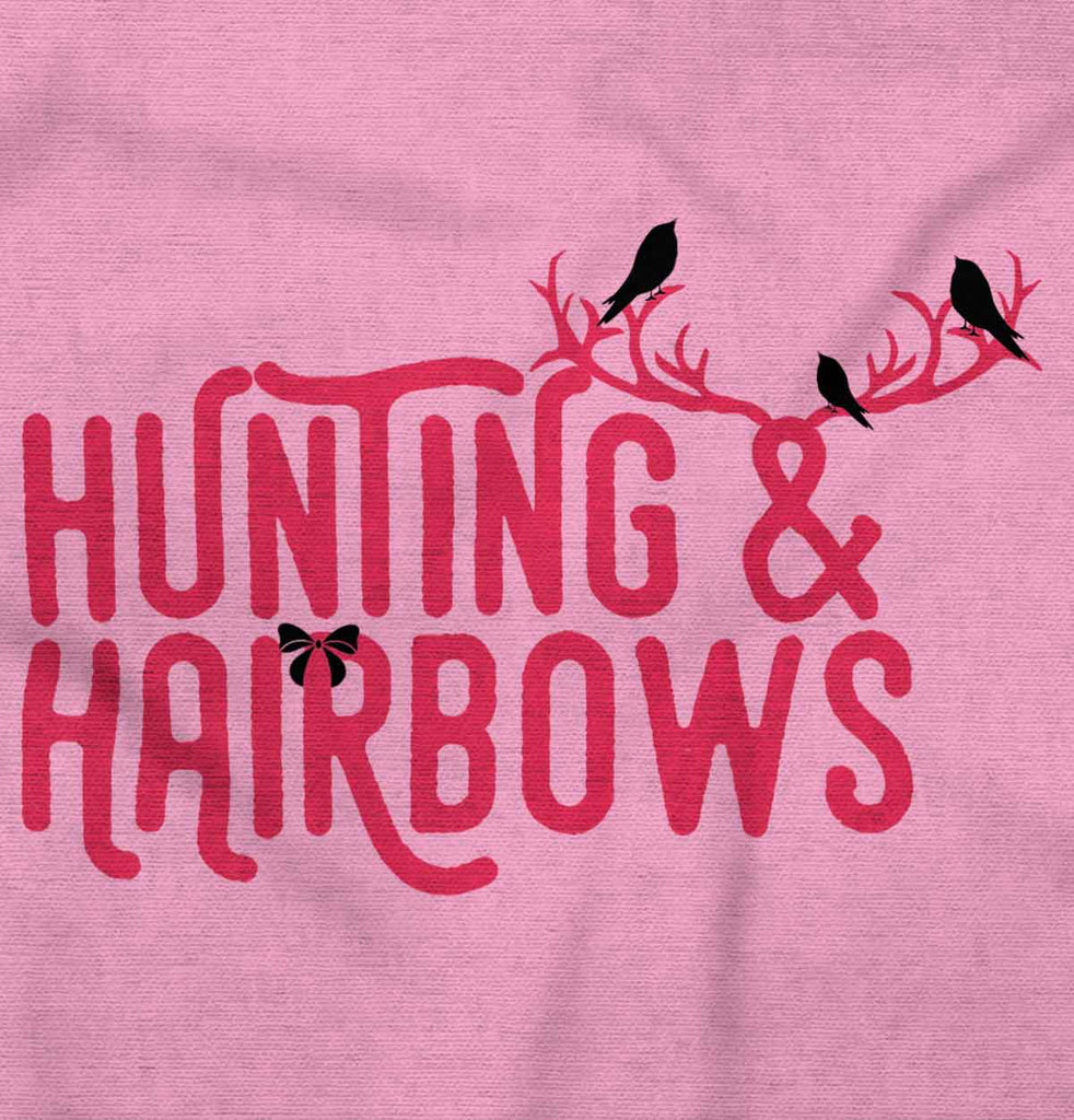 Hunting And Hairbows Romper Bodysuit-Direct To Garment Print-Brisco Baby