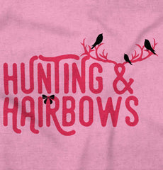 Hunting And Hairbows Romper Bodysuit-Direct To Garment Print-Brisco Baby