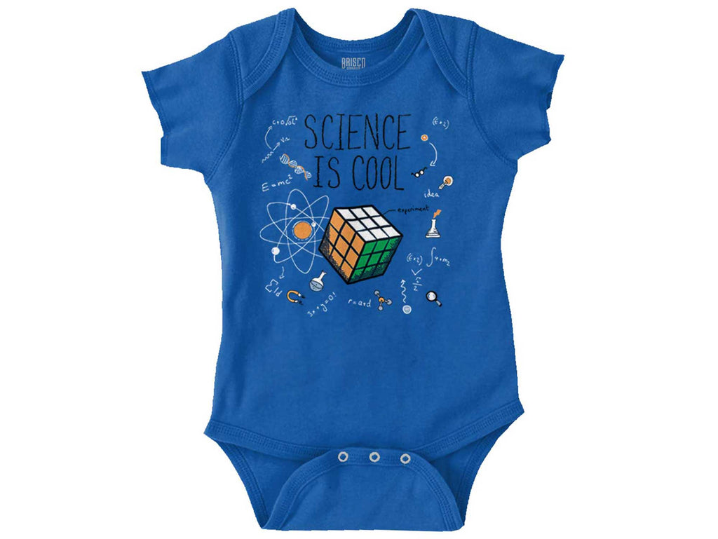 Science Is Cool Romper Bodysuit-Direct To Garment Print-Brisco Baby