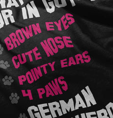 German Shepherd List Romper Bodysuit-Direct To Garment Print-Brisco Baby