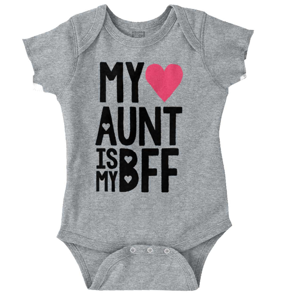 Aunt Is My BFF Romper Bodysuit-Direct To Garment Print-Brisco Baby