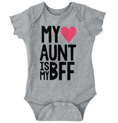 Aunt Is My BFF Romper Bodysuit-Direct To Garment Print-Brisco Baby