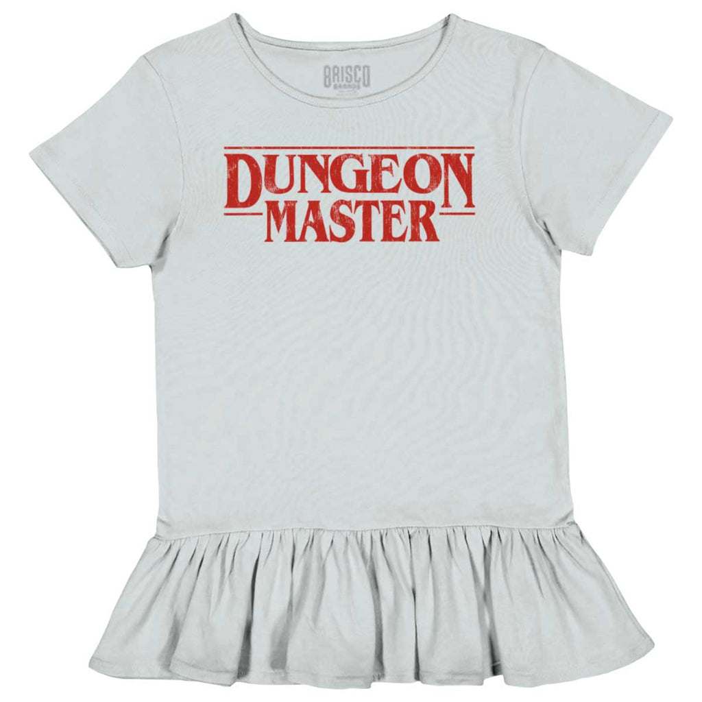 Dungeon Masters TV Show Nerd Toddler Ruffle Bottom Tee-Direct To Garment Print-Brisco Baby