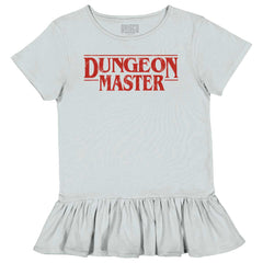 Dungeon Masters TV Show Nerd Toddler Ruffle Bottom Tee-Direct To Garment Print-Brisco Baby