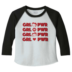 Girl Power Toddler Baseball-Direct To Garment Print-Brisco Baby