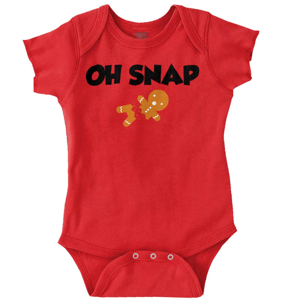 Oh Snap Gingerbread Romper Bodysuit-Direct To Garment Print-Brisco Baby