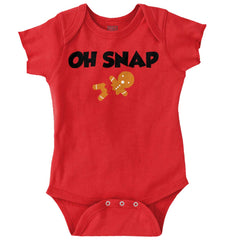Oh Snap Gingerbread Romper Bodysuit-Direct To Garment Print-Brisco Baby