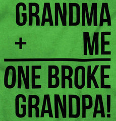 One Broke Grandpa Romper Bodysuit-Direct To Garment Print-Brisco Baby