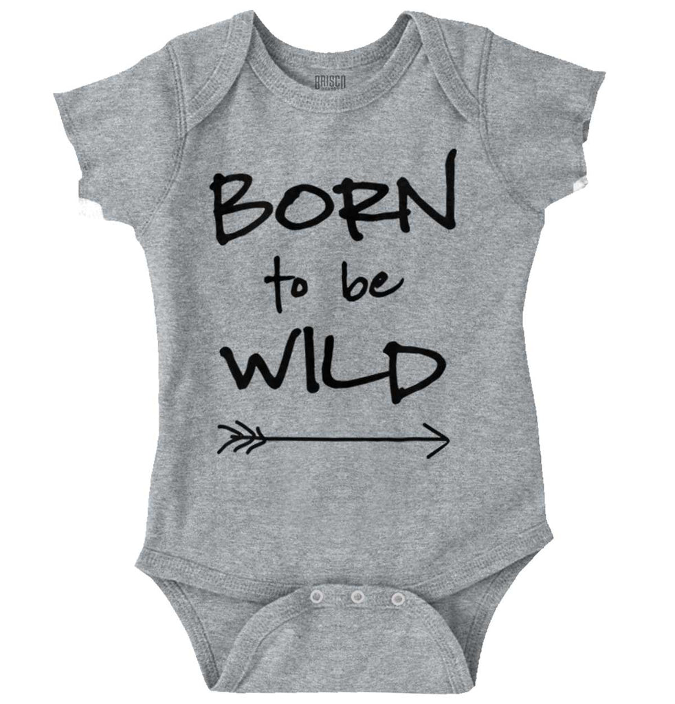 Born To Be Wild Romper Bodysuit-Direct To Garment Print-Brisco Baby