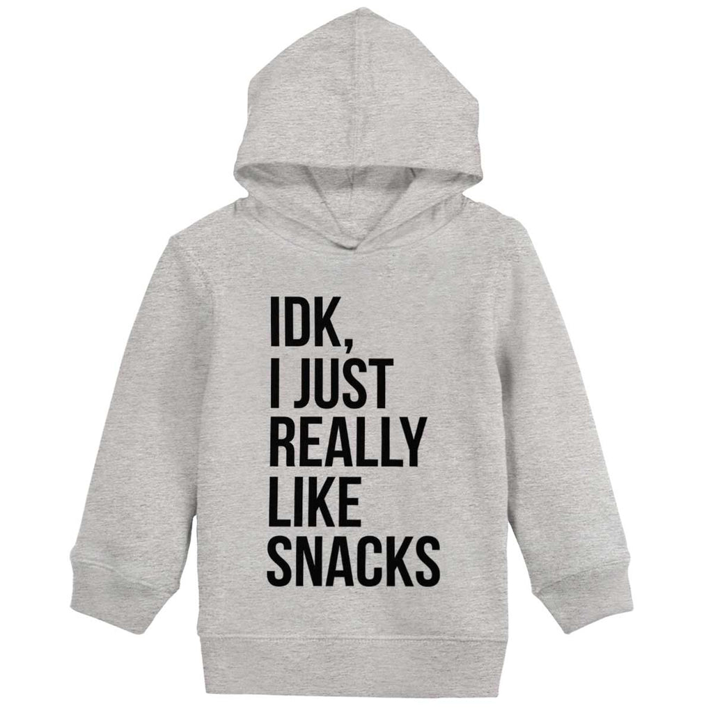 Really Like Snacks Toddler Pullover Hoodie-Direct To Garment Print-Brisco Baby