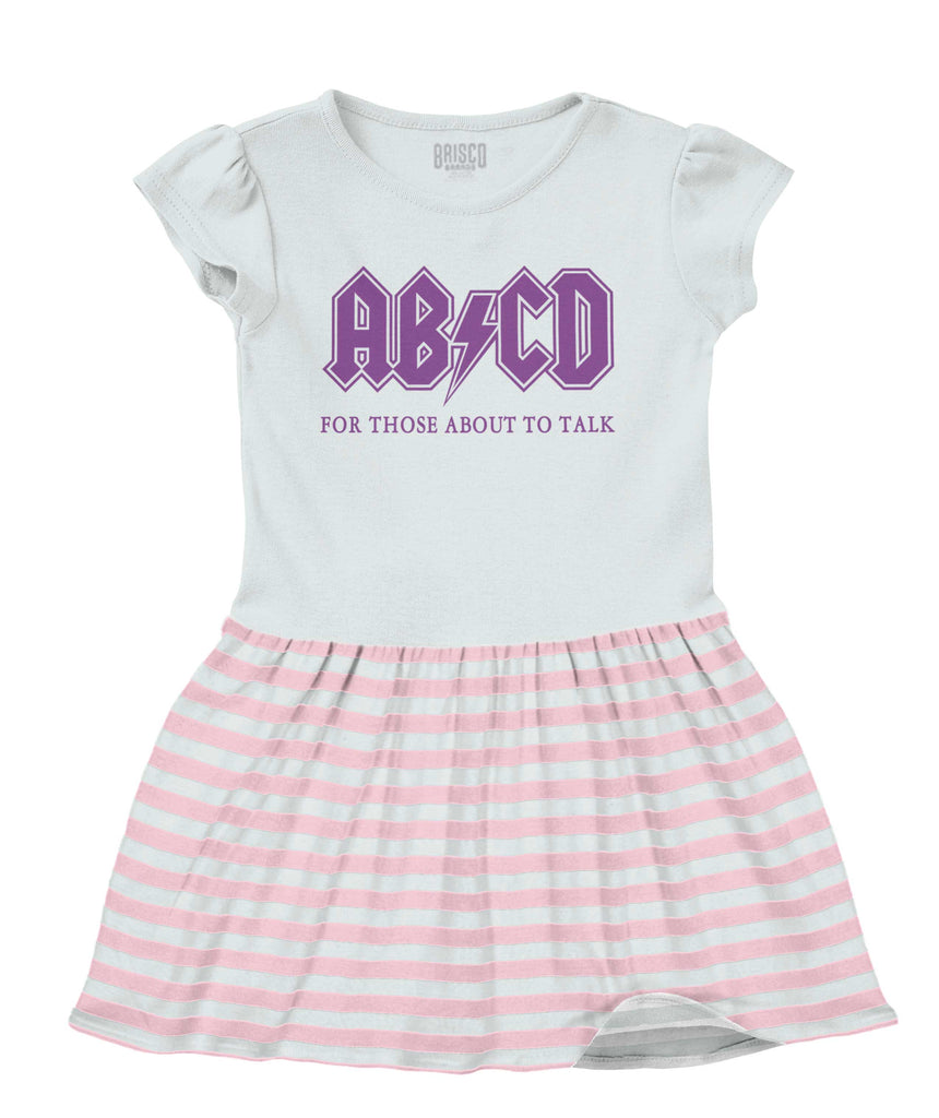 AB CD Baby Striped Skirt Dress-Direct To Garment Print-Brisco Baby