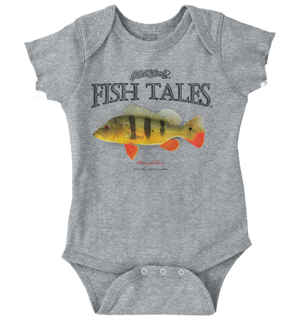 Peacock Bass Romper Bodysuit-Direct To Garment Print-Brisco Baby
