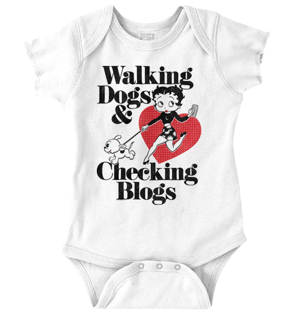 Walking Dogs Romper Bodysuit-Direct To Garment Print-Brisco Baby