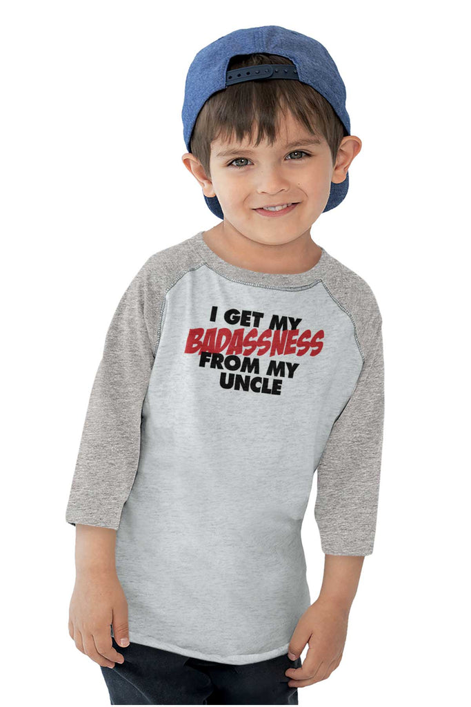 Badass Uncle Toddler Baseball-Direct To Garment Print-Brisco Baby