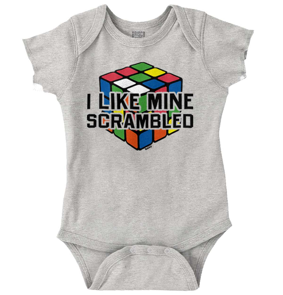 I Like Mine Scrambled Romper Bodysuit-Direct To Garment Print-Brisco Baby
