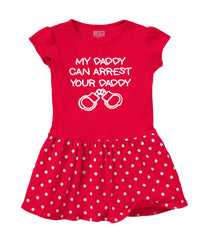 Arrest Your Daddy Baby Polka Dot Skirt Dress-Direct To Garment Print-Brisco Baby