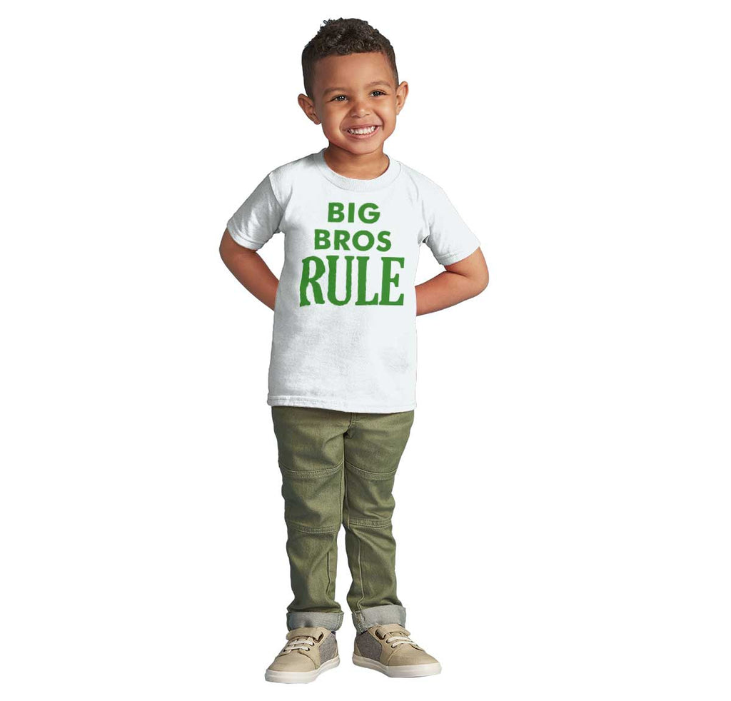 Big Bros Rule Infant Toddler T Shirt-Direct To Garment Print-Brisco Baby