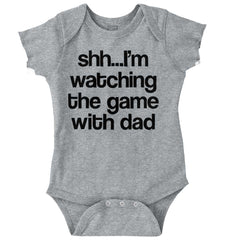 Watching the Game Romper Bodysuit-Direct To Garment Print-Brisco Baby