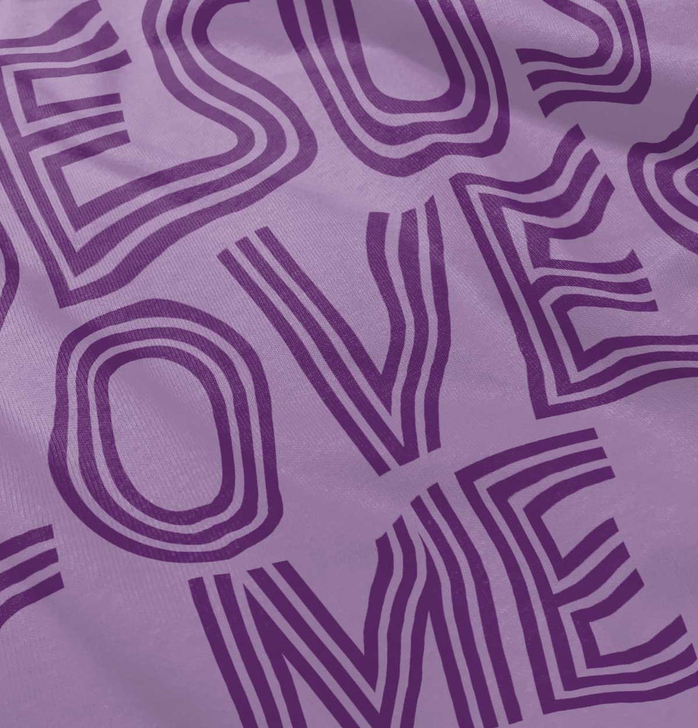 Christ Loves Me Baby Ruffled Trim Romper-Direct To Garment Print-Brisco Baby