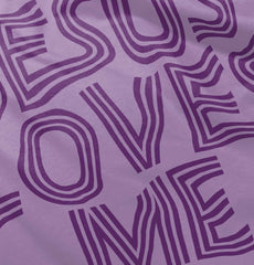 Christ Loves Me Baby Ruffled Trim Romper-Direct To Garment Print-Brisco Baby