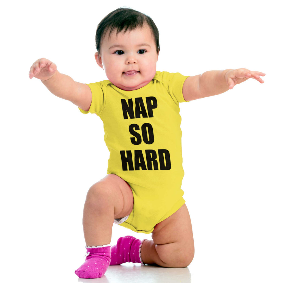 Nap So Hard Romper Bodysuit-Direct To Garment Print-Brisco Baby