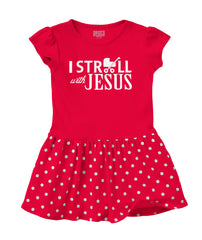 Stroll With Jesus Baby Polka Dot Skirt Dress-Direct To Garment Print-Brisco Baby