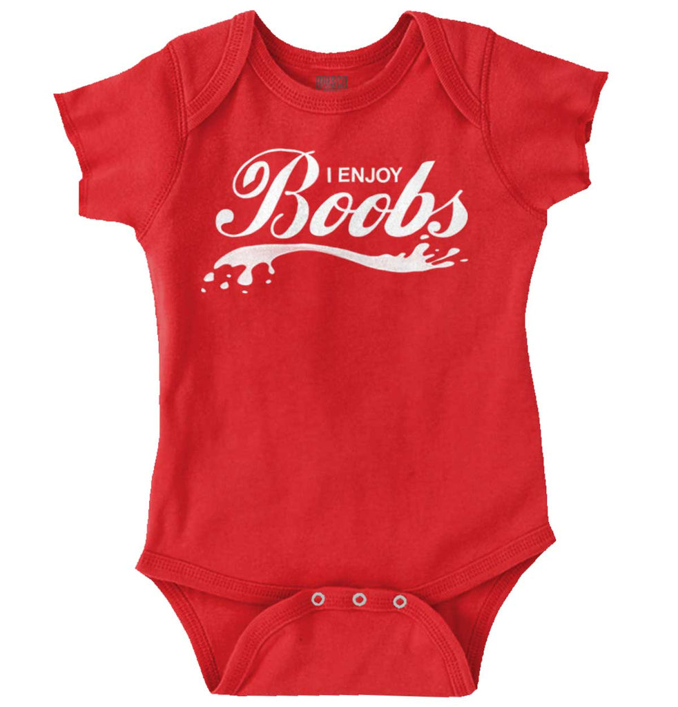 Enjoy Boobs Romper Bodysuit-Direct To Garment Print-Brisco Baby